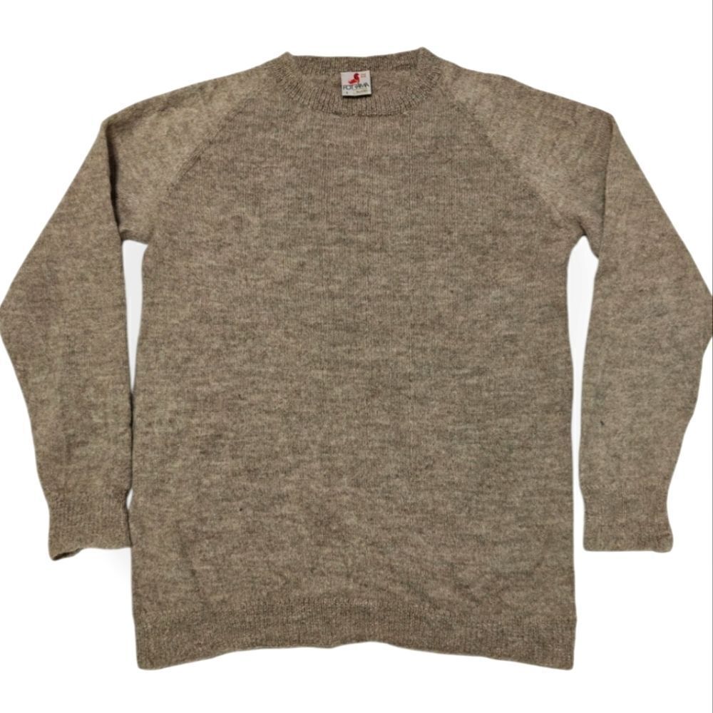 FOTRAMA ALPACA WOOL BOLIVIA BEIGE OATMEAL SWEATER SIZE L